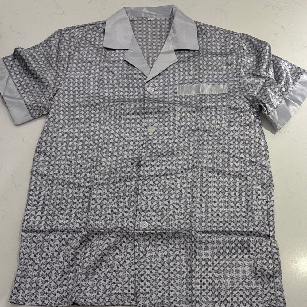 Men's Gray Patterned Shirt